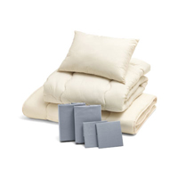 合繊（抗菌防臭）布団とカバーの7点セット ライトグレー SLF-12(LGR)