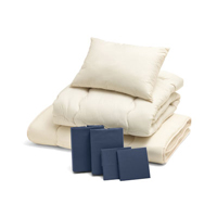 合繊（抗菌防臭）布団とカバーの7点セット ネイビー SLF-12(NV)