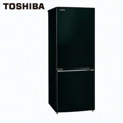 東芝　2ドア冷蔵庫 エクリュブラック GR-W15BS(K)