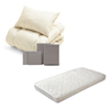 ポケットコイルマットレス（ホワイト）＋合繊布団セット ミルクベージュ 
