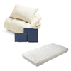 ポケットコイルマットレス（ホワイト）＋合繊布団セット ネイビー 