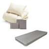 ポケットコイルマットレス（グレー）＋合繊布団セット ミルクベージュ 