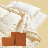 軽量ウォッシャブル布団6点セット　キャメル（掛布団、枕、カバー4点） キャメル 