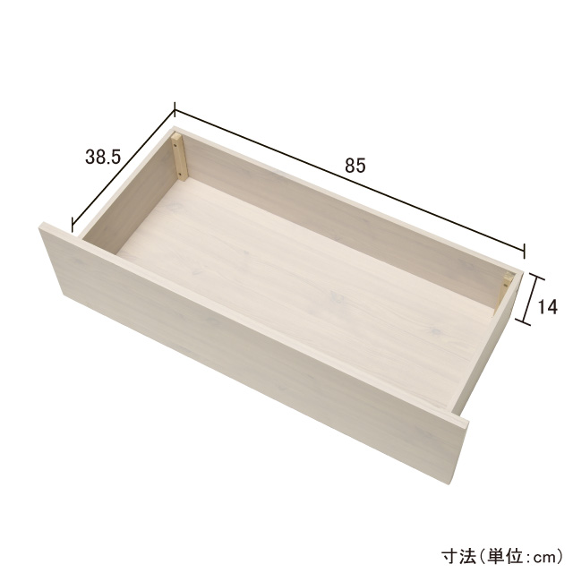 木製すのこベッド宮付引出付き ホワイトウォッシュ SLB-101(WS)、SLH-111(WS)
