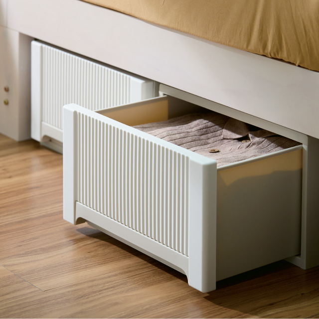 木製すのこベッド宮付 ホワイトウォッシュ SLB-101(WS)