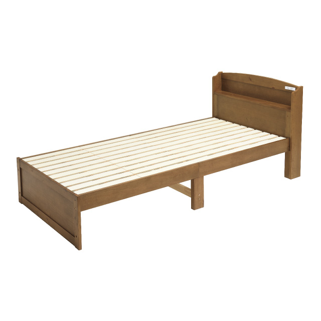 木製すのこベッド宮付 ライトブラウン SLB-101(LBR)