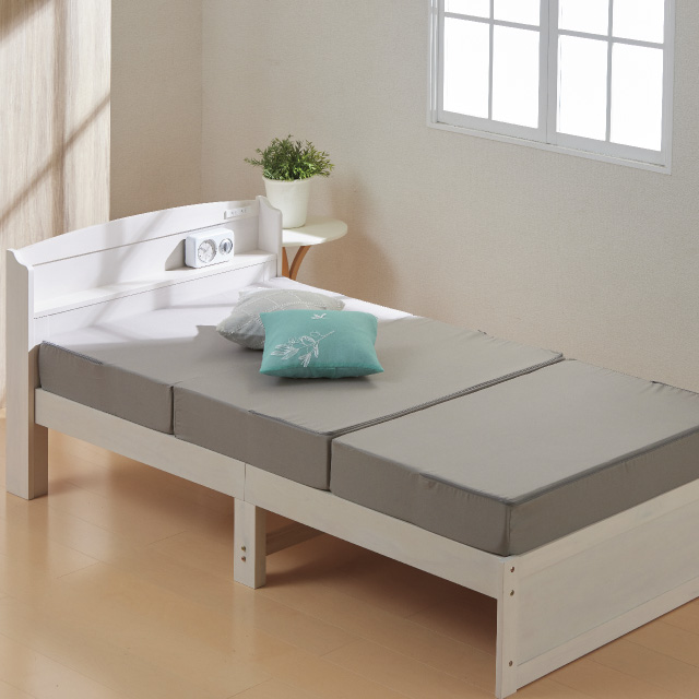 三つ折りマットレス15cm グレージュ SLM-15(GRE)