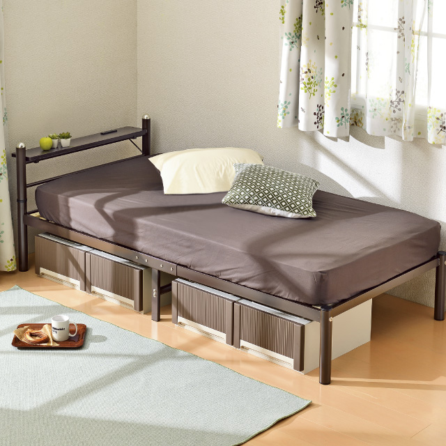 オーラ　浅型　収納ケース ブラウン オーラ5323(BR)