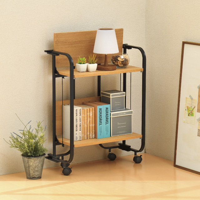アート折りたたみワゴン モダンナチュラル 