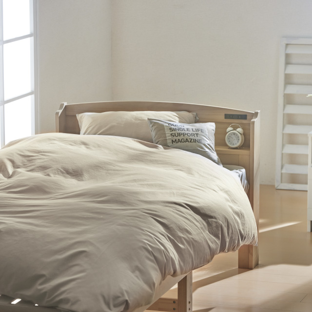 三つ折りマットレス（ミルクベージュ）＋年中快適布団セット ミルクベージュ 