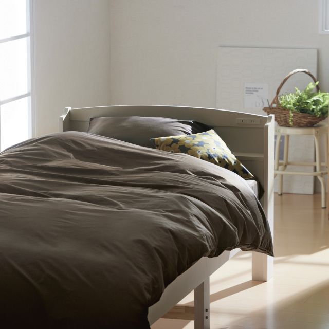 ポケットコイルマットレス（グレー）＋羽毛布団セット ブラウン 