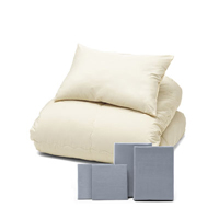 年中快適布団とカバーの6点セット ライトグレー SLF-21(LGR)