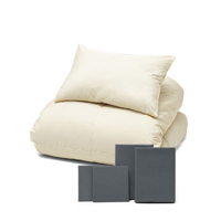 年中快適布団とカバーの6点セット グレー SLF-21(GR)