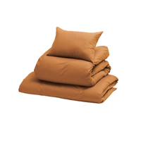ふわふわ羽毛布団とカバーの7点セット キャメル SLF-02(Ca)