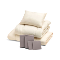 合繊（抗菌防臭）布団とカバーの7点セット ミルクベージュ SLF-12(MBE)