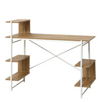 らくらく組立棚付デスク ナチュラル 30517