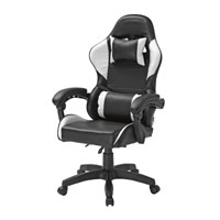 ゲーミングチェア ブラック/ホワイト SLC-106(B/W)