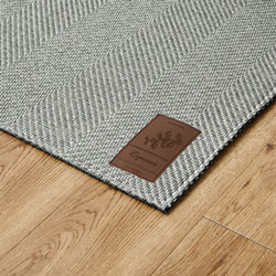 縞生地へリングラグ　ボーナ グレー 130×190cm