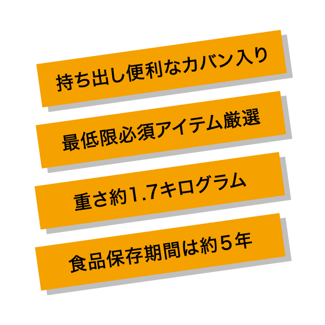 2WAYリュック避難セット  