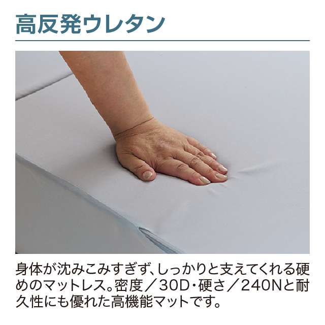 三つ折りマットレス15cm ライトグレー SLM-15(LGR)