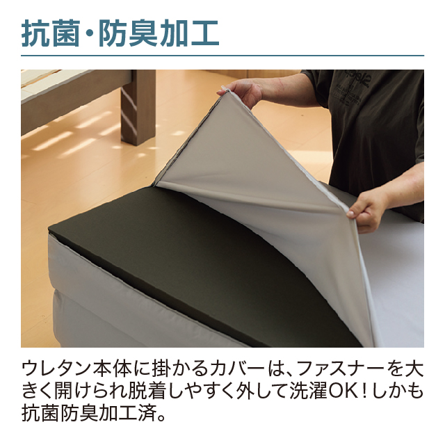 三つ折りマットレス15cm ブラウン SLM-15(BR)