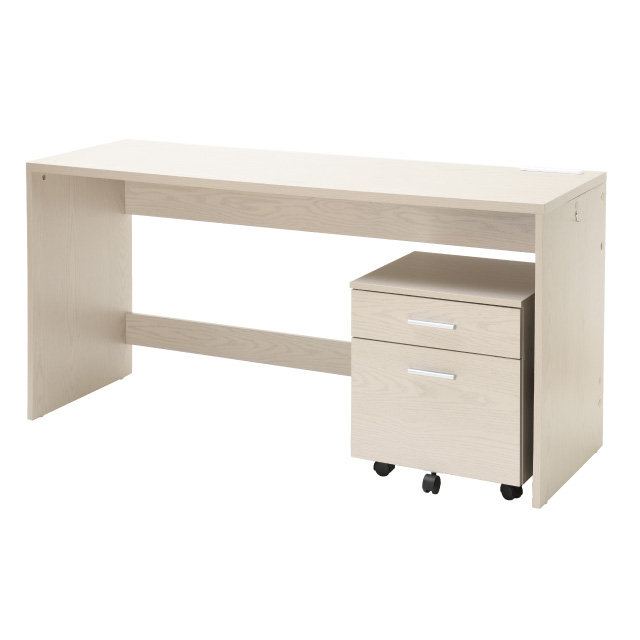 ワークデスクセット　ワイド ホワイトウォッシュ SLD-51(WW)