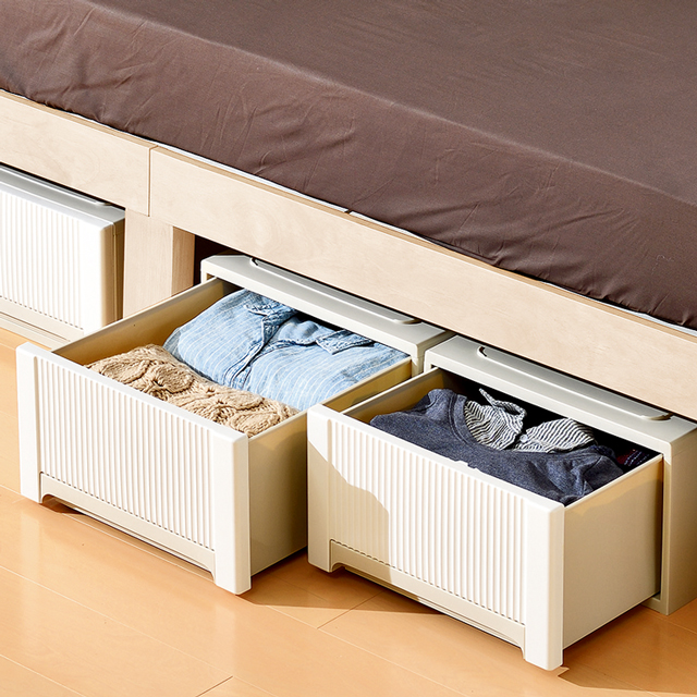 オーラ　浅型　収納ケース ホワイト オーラ5323(WH)