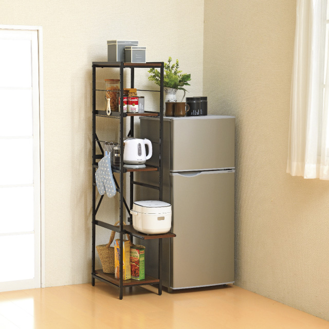 スチールラックスリムタイプ ブラウン SLR-20(BR)