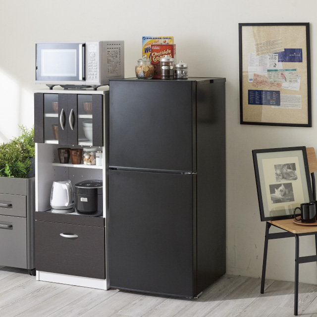 ツインバード2ドア冷蔵庫 ブラック HR-F915(B)