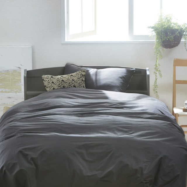 三つ折りマットレス（ブラウン）＋羽毛布団セット グレー 