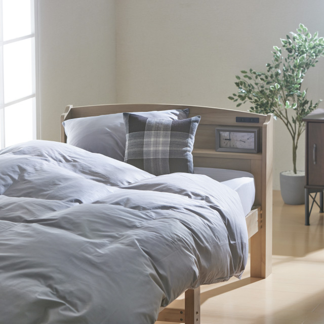 ポケットコイルマットレス（グレー）＋年中快適布団セット ライトグレー 