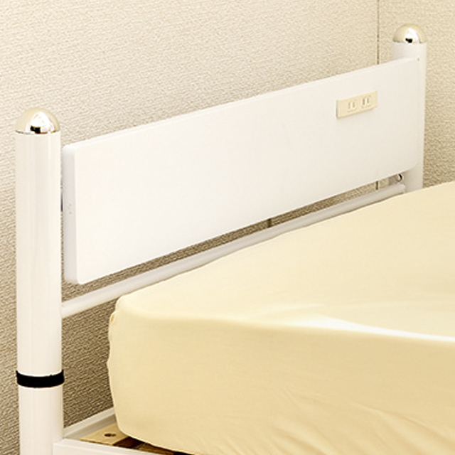 シングルベッド宮付引出付 ホワイト SLB-07(WH)