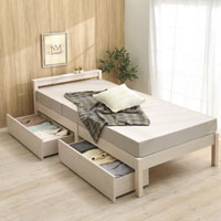 組立簡単すのこベッド引出付き