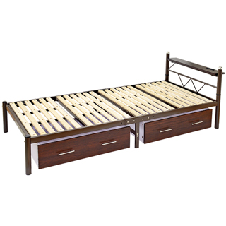 シングルベッド宮付引出付