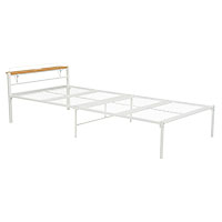 宮棚＆2口コンセント付シングルベッド