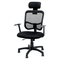 メッシュハイバックチェア肘付