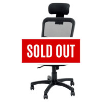 メッシュハイバックチェア肘付